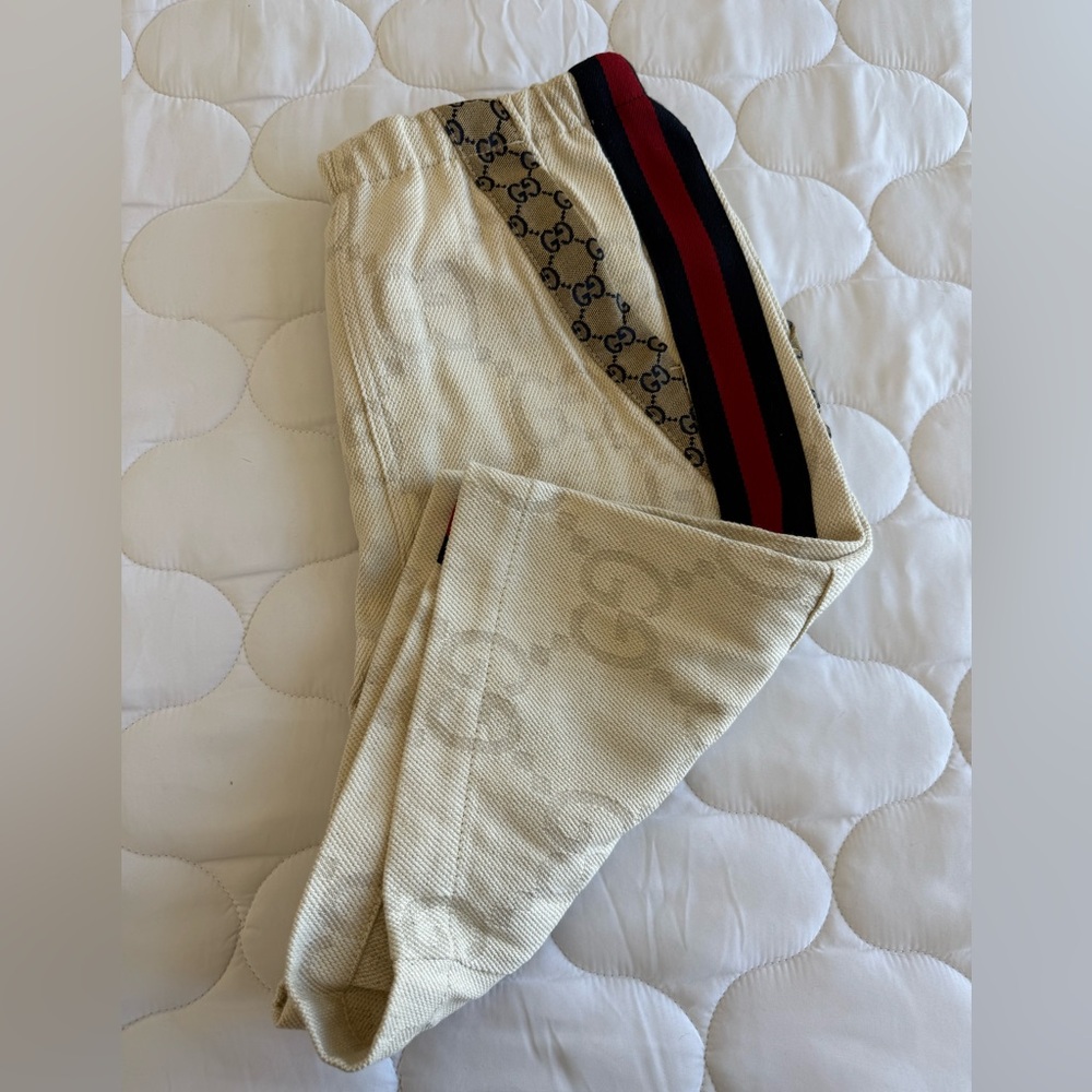 Gucci GG Web Details Canvas Shorts - Size Medium/48
